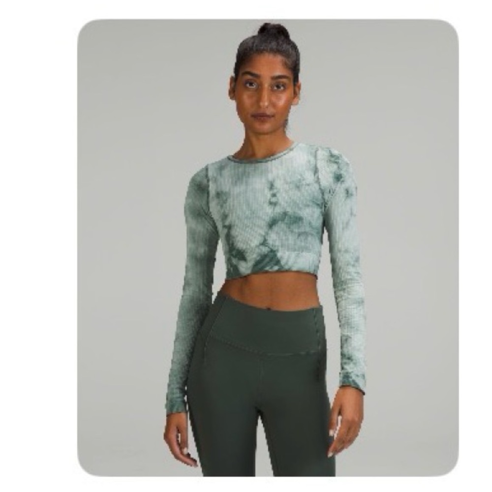 Lululemon Ebb to Street Long Sleeve Marble Dye Top Size 2